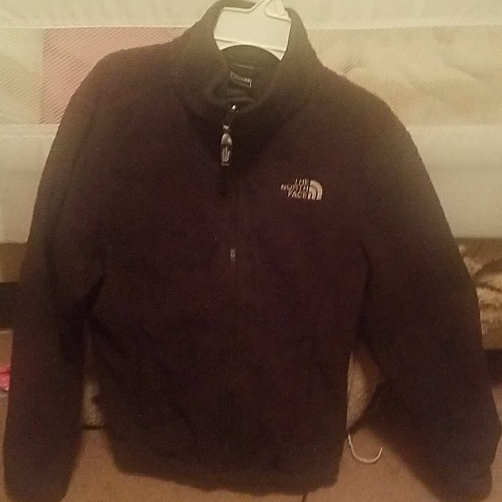 Brown fuzzy north face